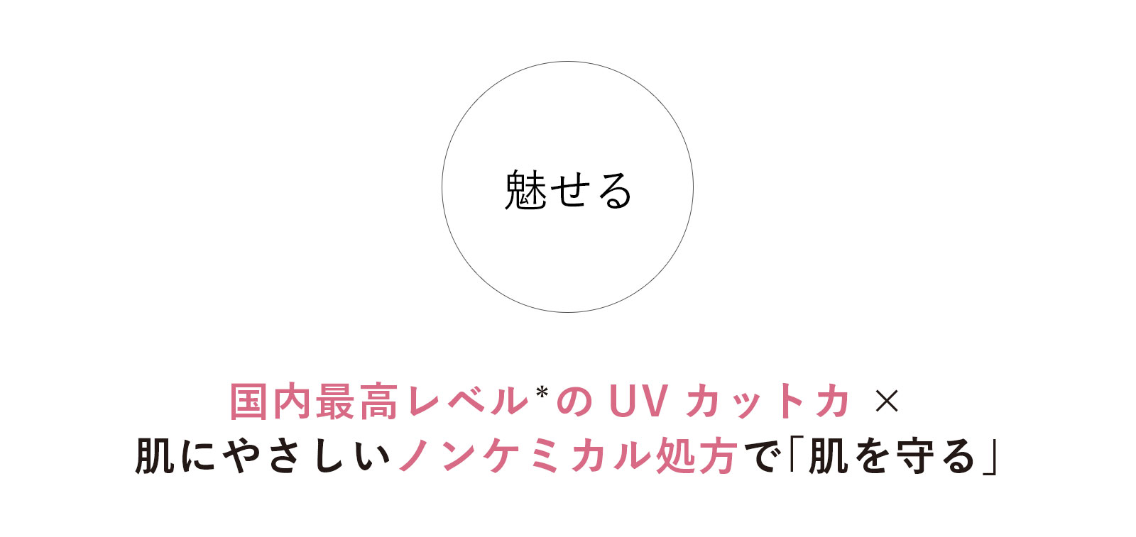 国内最高レベル*のUVカットカ×肌にやさしいノンケミカル処方で「肌を守る」